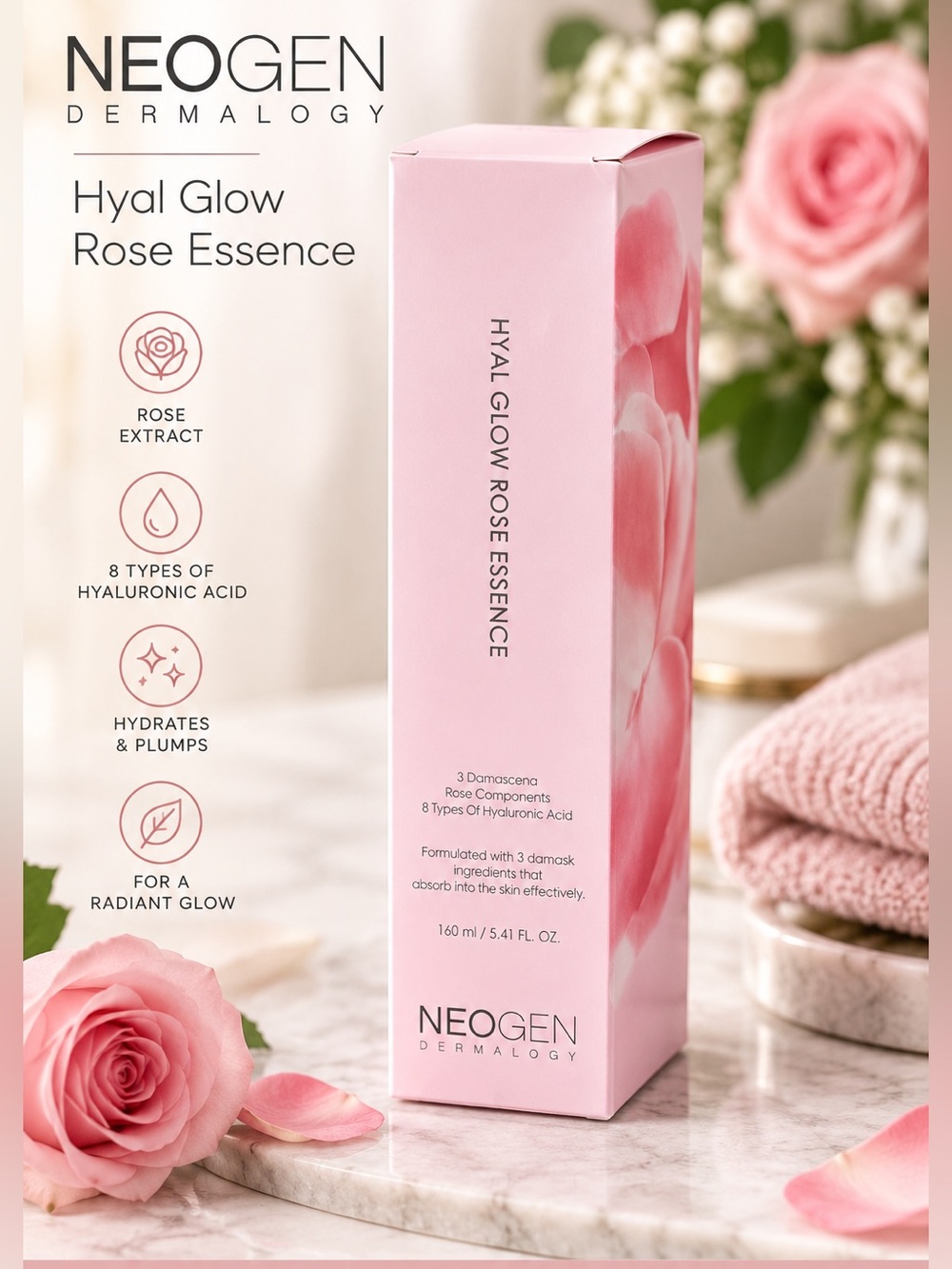 Neogen Dermalogy Hyal Glow Rose Essence